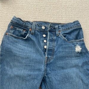 Levi's Distressed Blue Boyfriend Jeans